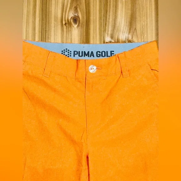 PUMA Boys Golf Shorts Size Small 7/8 in Orange - Picture 8 of 8